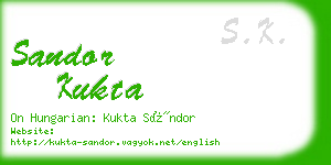 sandor kukta business card